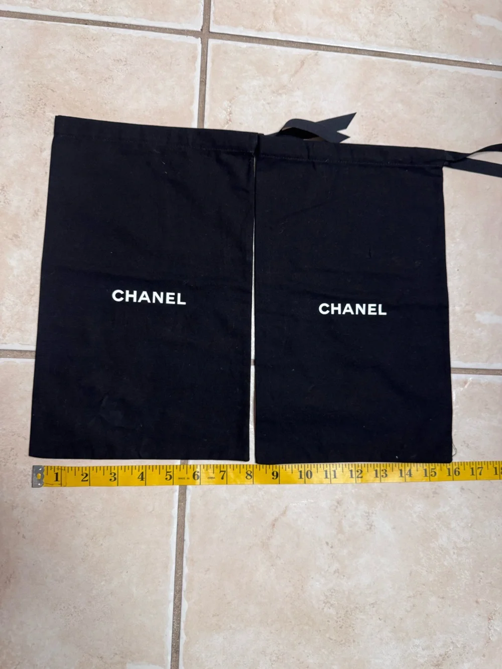 Chanel Black Drawstring Dust Bags